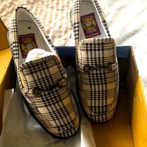 Bakers plaid slip on sneakers.